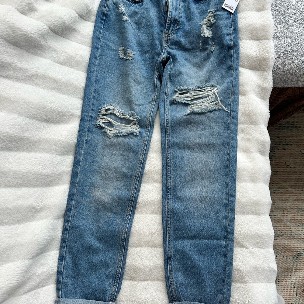 BDG High Rise Distressed Blue Jeans